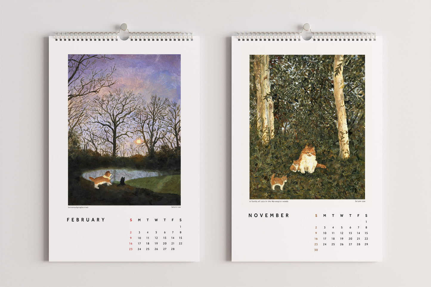 Illustration wall calendar for 2025