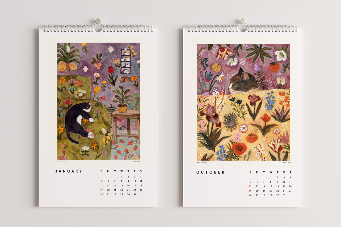 Illustration wall calendar for 2025