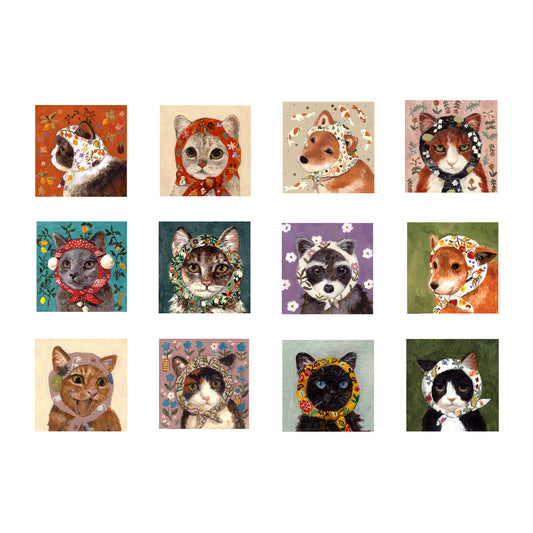 (2) Babushcats postcard set of 24