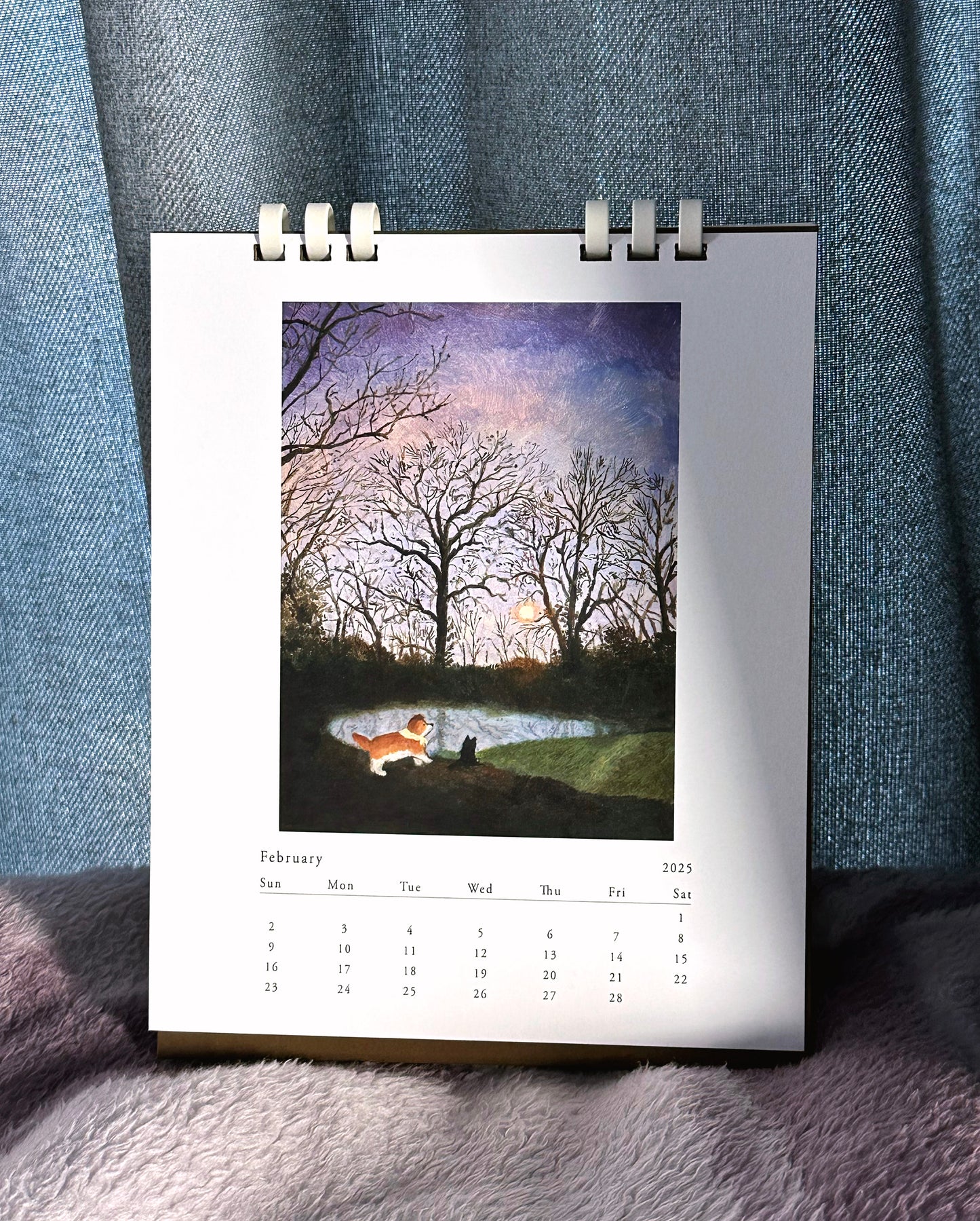 Illustration desktop calendar for 2025