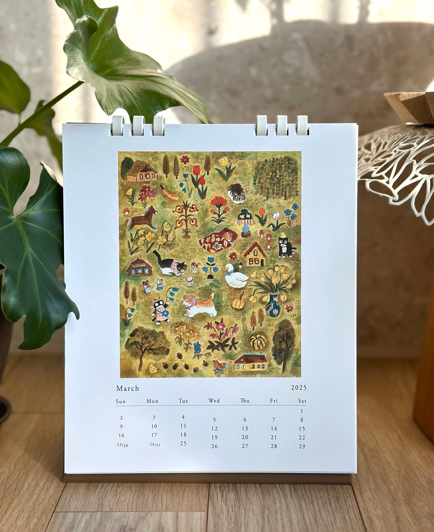 Illustration desktop calendar for 2025