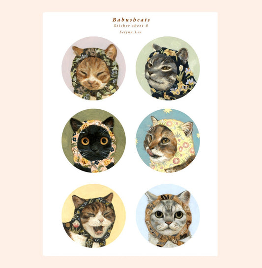 Babushcats sticker sheet 6