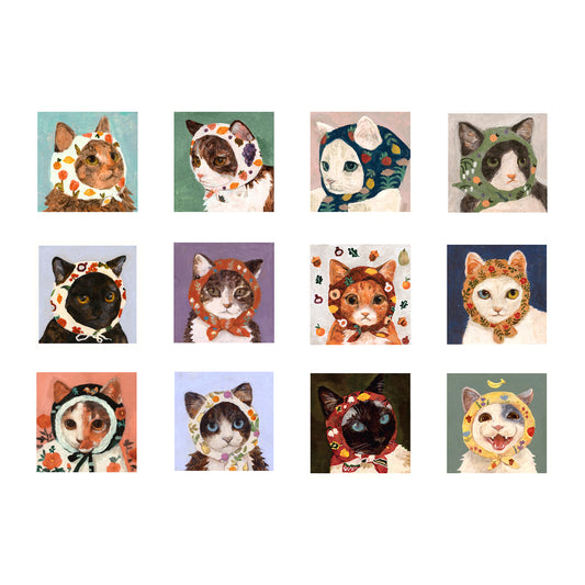 (1) Babushcats postcard set of 24